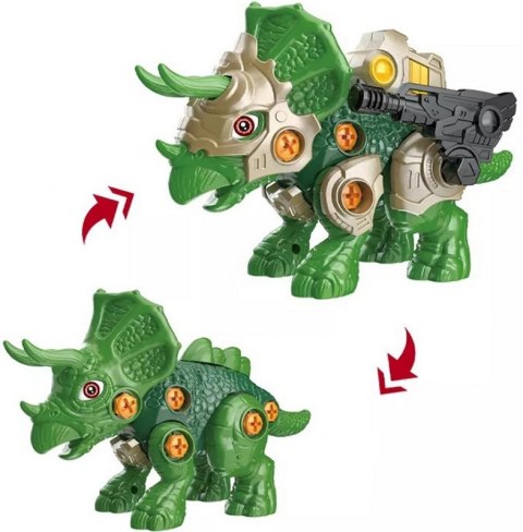 Dinozaur transformujący Triceratops do skręcania 2w1 MADEJ