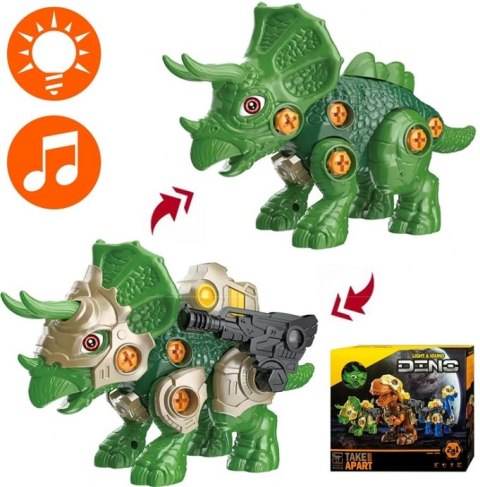 Dinozaur transformujący Triceratops do skręcania 2w1 MADEJ