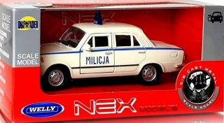 WELLY FIAT 125P MILICJA 1:34 SAMOCHÓD KOLEKCJONERSKI beż WELLY