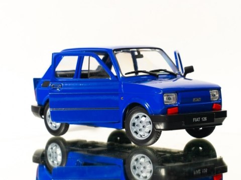 WELLY MALUCH FIAT 126P 1:21 SAMOCHÓD KOLEKCJONERSKI niebiesk WELLY