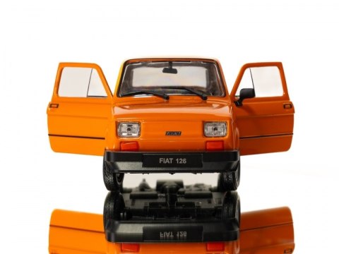 WELLY MALUCH FIAT 126P 1:21 SAMOCHÓD KOLEKCJONERSKI pomarańc WELLY