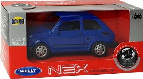 WELLY MALUCH FIAT 126P 1:34 SAMOCHÓD KOLEKCJONERSKI niebiesk WELLY