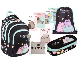 Zestaw Plecak Szkolny 4 Komory Kot Cat Pusheen Pastel ST.MAJEWSKI