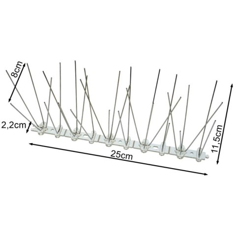 KOLCE NA PTAKI 10X 25CM SPIKES:2-4-2-4, W: 8, H:11.5CM BEAST