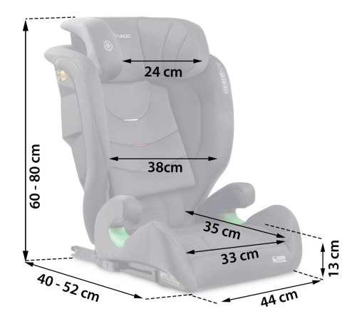 Fotelik samochodowy Nukido Louis Soft szary15-36 kg ISOFIX Nukido