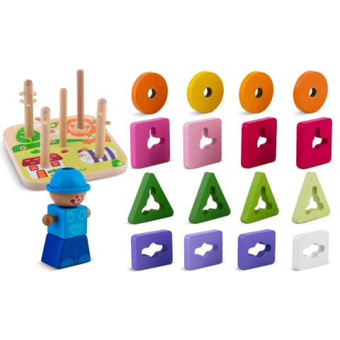 Drewniana zabawka sorter - układanka RK-866 Ricokids Ricokids