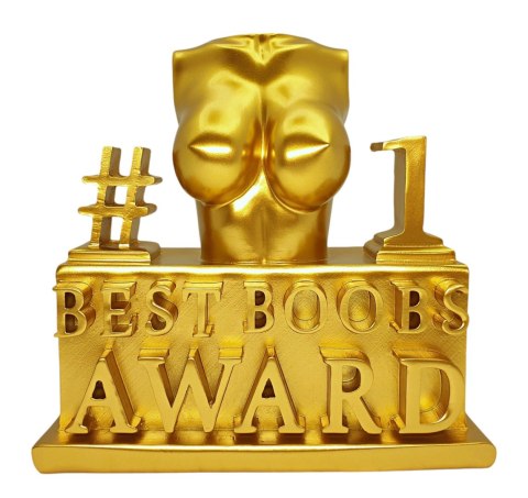 ZŁOTA STATUETKA BEST BOOBS AWARD NAGRODA ZA NAJLEPSZY BIUST PIERSI