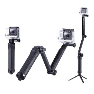 Statyw Monopod łamany do kamerki sportowej GoPro 3-Way - czarny