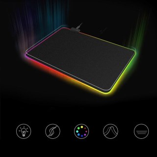 Gamingowa podkładka pod myszkę i klawiaturę dla graczy RGB LED rozm. 25x35cm