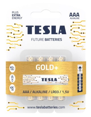 BATERIE ALKALICZNE TESLA AAA/LR03/1,5V 4SZT GOLD+