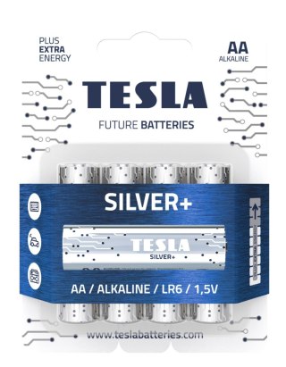 BATERIE ALKALICZNE TESLA AA/LR6/1,5V 4SZT SILVER+