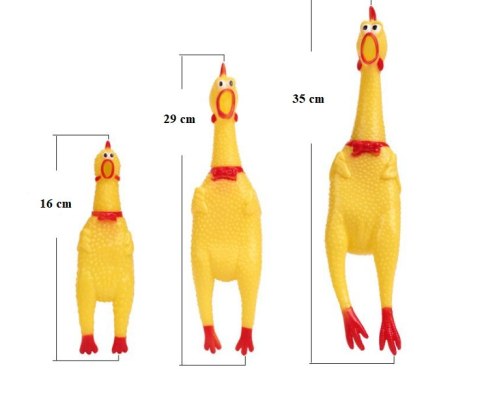 Piszcząca zabawka dla psa - kurczak, 29 cm