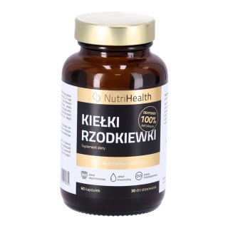 Suplement diety NutriHealth KIEŁKI RZODKIEWKI, (60 kapsułek) 100% naturalny