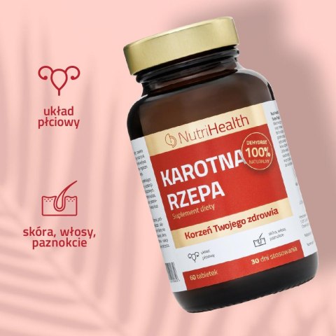 Suplement diety NutriHealth KAROTNA RZEPA, (60 kapsułek) 100% naturalny