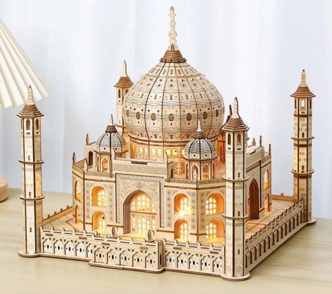 DREWNIANE PUZZLE 3D XXL TADŻ MAHAL LEGENDARNA ŚWIĄTYNIA MIŁOŚCI