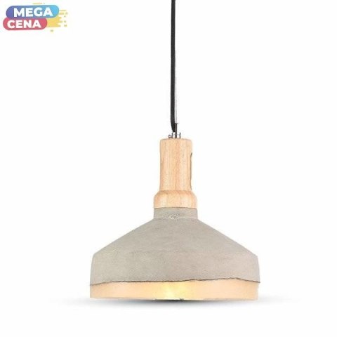 V-TAC Lampa wisząca VT-7291 Concrete+Wood E27 E27 265x260x1050mm