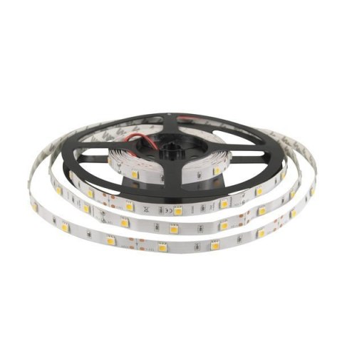 Whitenergy Taśma LED 5m 30szt/m SMD5050 7.2W/m 12V IP20 10mm ciepła biała bez konektora