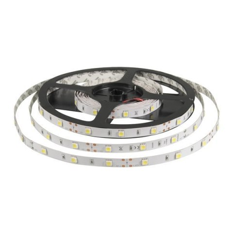 Whitenergy Taśma LED 5m 30szt/m SMD5050 7.2W/m 12V IP20 10mm zimna biała bez konektora