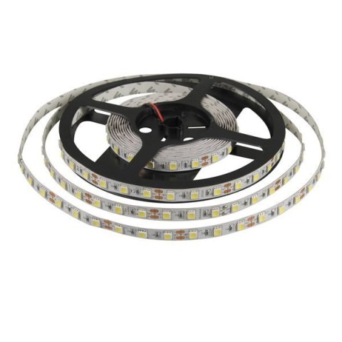 Whitenergy Taśma LED 5m 60szt/m SMD5050 14.4W/m 12V IP20 10mm zimna biała bez konektora