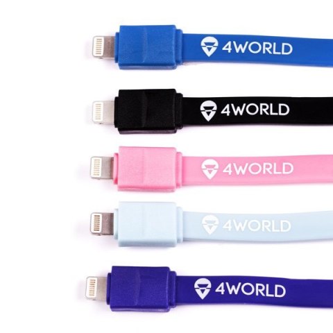 4World Candy Cable, kabel do przesyłu danych, Micro USB/ Lightning- USB 2.0, 20cm, mix kolorów