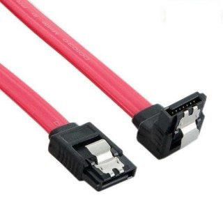 4World Kabel HDD|SATA 3|7pin SATA (F) kątowy prawy zatrzask|7pin SATA (F) zatrzask|300mm