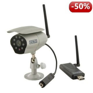 4World SECURITY Bezprzewodowy zestaw CCTV - Cyfrowa kamera (DIG-01-BZ) + Odbiornik USB2.0 | IP55