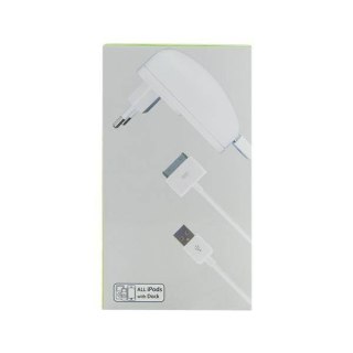 4World iPod/iPhone Zestaw do Ładowania USB + 220V Biały