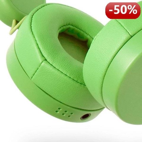 Nedis Wired Headphones | 1.2 m Round Cable | On-Ear | Detachable Magnetic Ears | Freddy Frog | Green