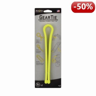 Nite Ize Zestaw linek Gear Tie Original 18" gumowy żółty neon 2 sztuki