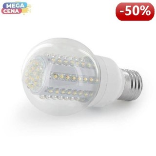 Whitenergy Źródło LED|80xDIP|B60|E27|4W|230V|zimne białe|transparentne