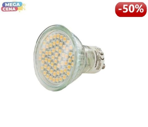 Żarówka LED 24xSMD5050, MR16, GU10, 3.3W, barwa zimna biała, z szybką