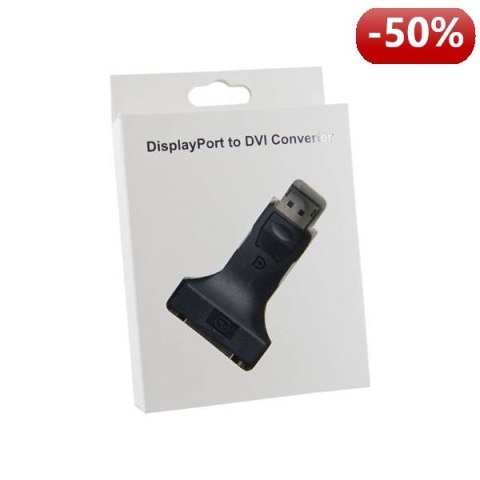 4World Adapter DisplayPort [M] > DVI-I [F] (24+5), czarny