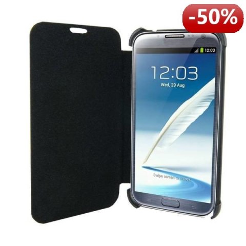 4World Etui ochronne do Galaxy Note 2 5.5'' Slim Leather czarne