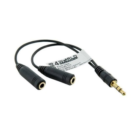 4World|Adapter|audio|1 x minijack 3.5mm|2 x minijack 3.5mm|OEM