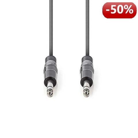 Nedis Balanced Audio Cable | 6.35 mm Male - 6.35 mm Male | 3.0 m | Grey