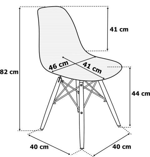 Krzesło plastikowe Milano Black DSW czarne