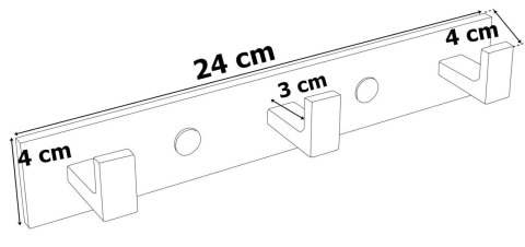 Wieszak loft Trio czarny