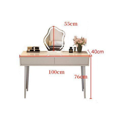 Toaletka kosmetyczna w Stylu Francuskim / komplet mebi blat 100 cm - kolor biały