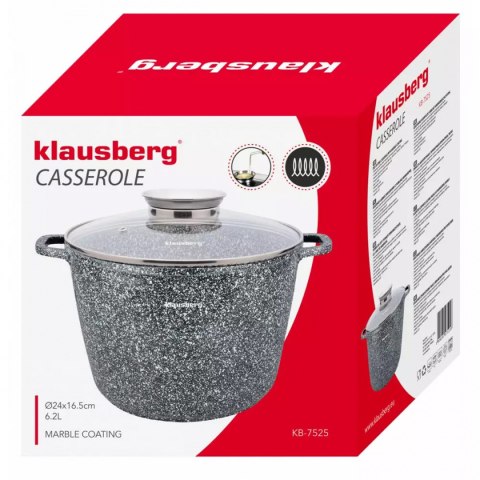 GARNEK MARMURKOWY 6,2L 24cm KLAUSBERG KB-7525 KLAUSBERG