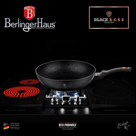 PATELNIA GRANITOWA WOK 28cm BERLINGER HAUS BLACK ROSE BH-1638 BERLINGER HAUS