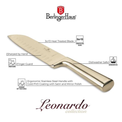 STALOWY NÓŻ SANTOKU BERLINGER HAUS 17,5cm BH-2829 GOLD BERLINGER HAUS