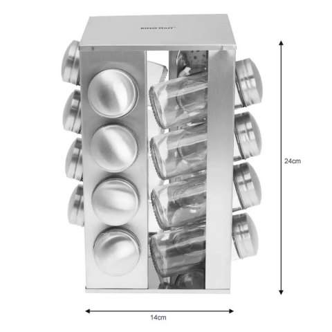 STOJAK NA PRZYPRAWY 16 POJEMNIKÓW KINGHOFF KH-4007 KINGHOFF