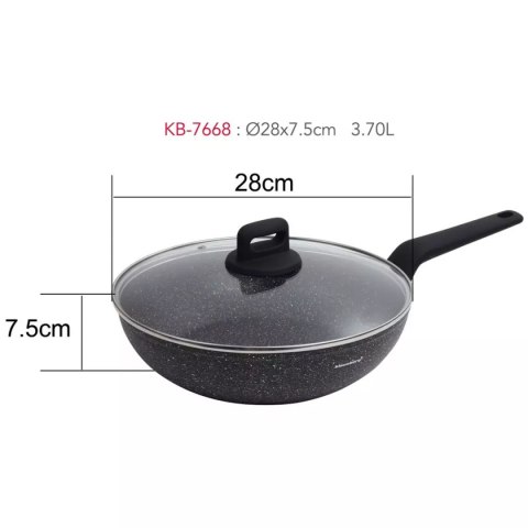 WOK MARMURKOWY Z POKRYWĄ KLAUSBERG 28cm KB-7668