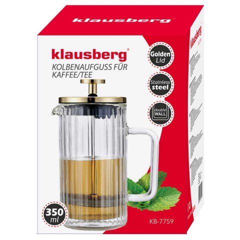 ZAPARZACZ TŁOKOWY DO KAWY/HERBATY TERMICZNY 350ml KLAUSBERG KB-7759