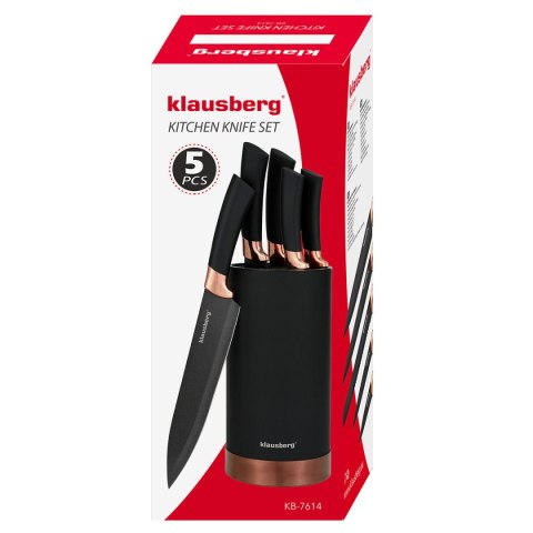 ZESTAW 5 KUCHENNYCH NOŻY W BLOKU KLAUSBERG KB-7614 KLAUSBERG