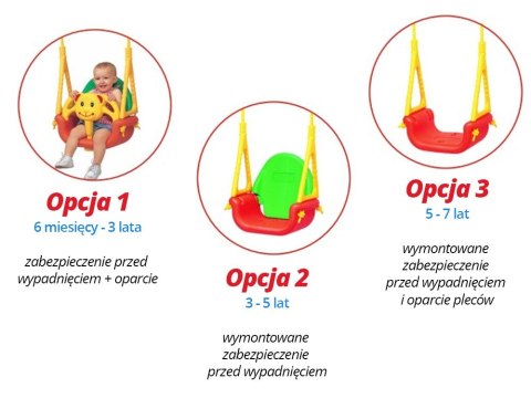 Huśtawka Kubełkowa Miś 3w1 - 424 Eduplay