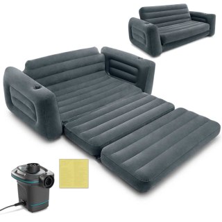 Sofa Materac welurowy 2 OS 2W1 + pompka 66552+66640 INTEX