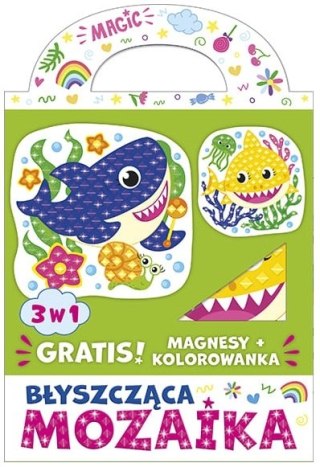 Błyszcząca Mozaika Magnesy Rekin i rybka Gratis Kolorowanka RANOK