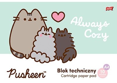 Teczka z Gumką Pusheen The Cat Kotek blok techniczny rysunko ST.MAJEWSKI