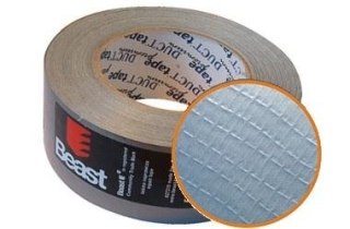 Taśma naprawcza zbrojona mocna DUCT TAPE 50mm 50m szara srebrna tkaninowa BEAST